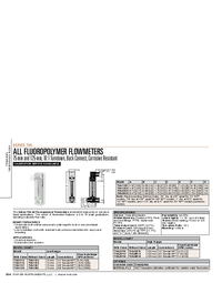 Thumbnail of document Data Sheet - TVA All Fluoropolymer Flowmeter